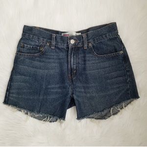 Levis Cut Off Mid- rise Denim Jean Shorts 29
